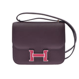 HERMES Hermes Constance Mini 18 Rouge Serie Framboise Bracket Z engraved (around 2021) Ladies Vo Epson Shoulder Bag New Ginzo