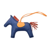 HERMES エルメス ロデオGM 馬モチーフ ブルードマルト/ジョーヌドール/ポルナリン ユニセックス アニューミロ チャーム Aランク 中古 銀蔵