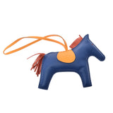 HERMES エルメス ロデオGM 馬モチーフ ブルードマルト/ジョーヌドール/ポルナリン ユニセックス アニューミロ チャーム Aランク 中古 銀蔵