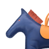 HERMES エルメス ロデオGM 馬モチーフ ブルードマルト/ジョーヌドール/ポルナリン ユニセックス アニューミロ チャーム Aランク 中古 銀蔵