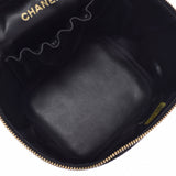 CHANEL Chanel Vertical Vanity Black GP GP Ladies Caviar Skin Handbag A Rank used Ginzo