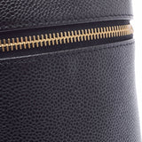 CHANEL Chanel Vertical Vanity Black GP GP Ladies Caviar Skin Handbag A Rank used Ginzo