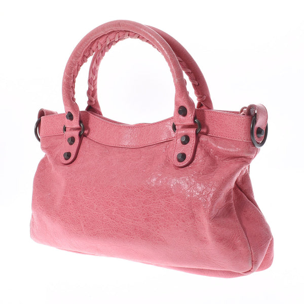 BALENCIAGA Balenciaga The First 2WAY Pink 103208 Ladies Lambskin Handbag AB Rank Used Ginzo