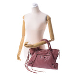 BALENCIAGA Balenciaga The City 2WAY Pink 115748 Ladies Lambskin Handbag AB Rank Used Ginzo