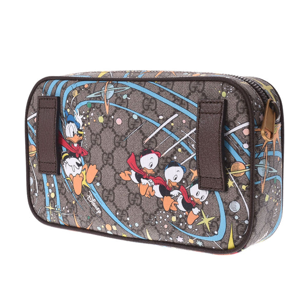 GUCCI Gucci Belt Bag Disney Collaboration Donald Tea 602695 Unisex GG Sprem Canvas West Bag New Used Ginzo
