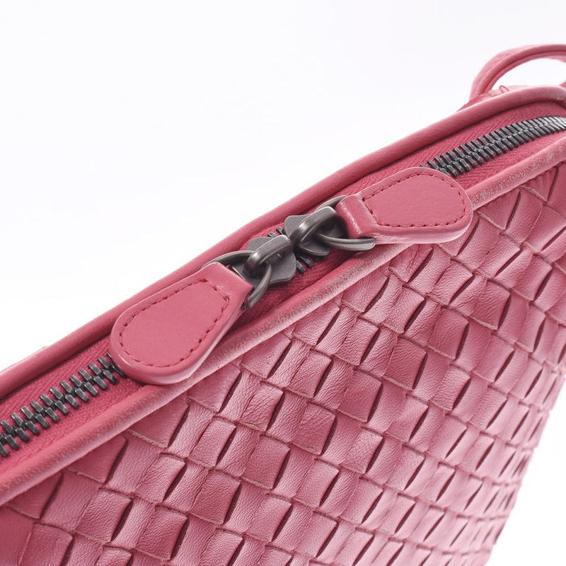 Bottegaveneta bottega veneta intrecciato粉红色245354 V0016 6677女士lambskine肩袋B等级二手ginzo