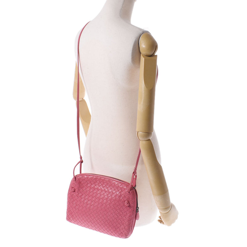 BOTTEGAVENETA Bottega Veneta Intrecciato Pink 245354 V0016 6677 Ladies Lambskin Shoulder Bag B Rank used Ginzo