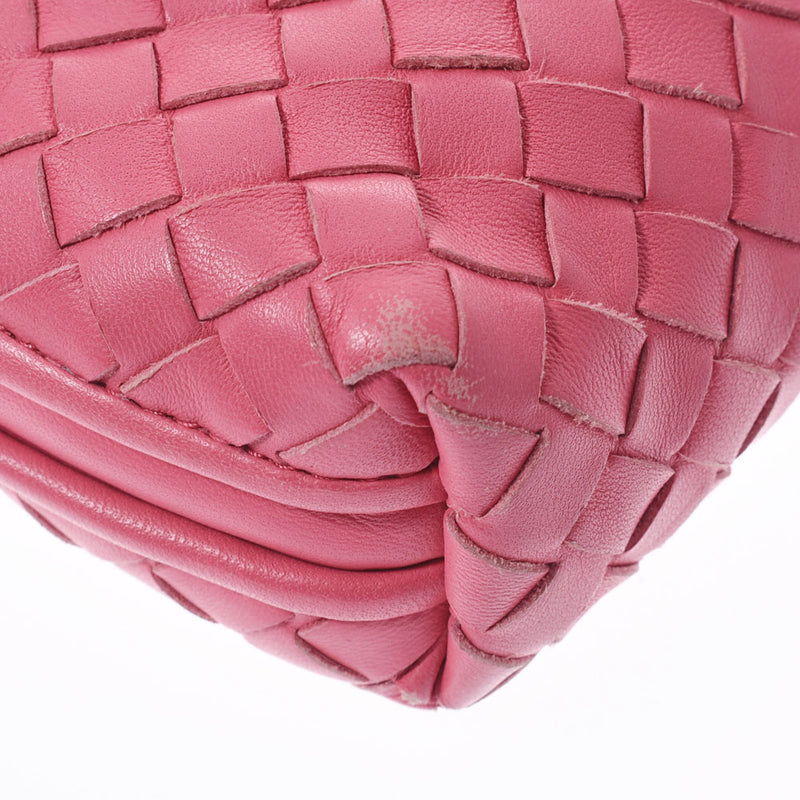 Bottegaveneta bottega veneta intrecciato粉红色245354 V0016 6677女士lambskine肩袋B等级二手ginzo