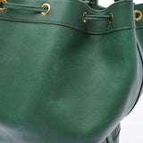 HERMES Hermes Market Green Gold Bracket ○ T -engraved (around 1990) Unisex Kushbell Shoulder Bag B Rank used Ginzo