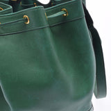 HERMES Hermes Market Green Gold Bracket ○ T -engraved (around 1990) Unisex Kushbell Shoulder Bag B Rank used Ginzo