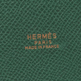 HERMES Hermes Market Green Gold Bracket ○ T -engraved (around 1990) Unisex Kushbell Shoulder Bag B Rank used Ginzo