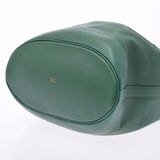 HERMES Hermes Market Green Gold Bracket ○ T -engraved (around 1990) Unisex Kushbell Shoulder Bag B Rank used Ginzo