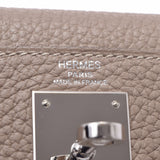 HERMES Hermes Kelly 28 Inner Sewing 2WAY Turty Yale Gray Silver Bracket □ O Engraved (around 2011) Ladies Toryon Lemance Handbag A Rank used Ginzo