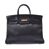 爱马仕爱马仕Birkin 40黑金支架○Z雕刻（1996年左右）男女allenne手提包B等级使用Ginzo