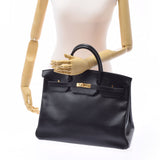 爱马仕爱马仕Birkin 40黑金支架○Z雕刻（1996年左右）男女allenne手提包B等级使用Ginzo