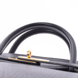 爱马仕爱马仕Birkin 40黑金支架○Z雕刻（1996年左右）男女allenne手提包B等级使用Ginzo