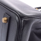 爱马仕爱马仕Birkin 40黑金支架○Z雕刻（1996年左右）男女allenne手提包B等级使用Ginzo