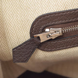 HERMES HERMES HERMES GARDEN PARTY TPM CHOCOLAT□L雕刻（2008年左右）女士Negonda Handbag A级使用Ginzo