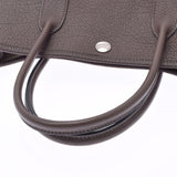 HERMES HERMES HERMES GARDEN PARTY TPM CHOCOLAT□L雕刻（2008年左右）女士Negonda Handbag A级使用Ginzo