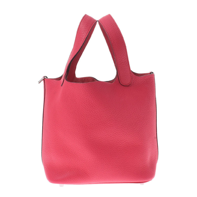 HERMES Hermes Picotan Rock PM Rose Extreme (Pink) Silver metal fittings A engraved (around 2017) Ladies Toryon Lemance Handbag New Federation Ginzo