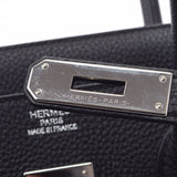 HERMES Hermes Birkin 35 Black Silver Bracket A engraved (around 2017) Unisex Togo Handbag A Rank used Ginzo
