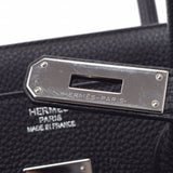 爱马仕爱马仕伯金（Hermes Hermes Birkin）35黑色银支架雕刻（2017年左右）dogo手提包A级二手Ginzo