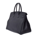 爱马仕爱马仕伯金（Hermes Hermes Birkin）35黑色银支架雕刻（2017年左右）dogo手提包A级二手Ginzo