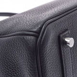 爱马仕爱马仕伯金（Hermes Hermes Birkin）35黑色银支架雕刻（2017年左右）dogo手提包A级二手Ginzo