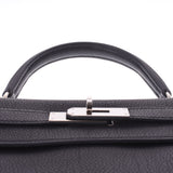 HERMES Hermes Kelly 28 Inner sewing 2WAY Black Silver Bracket □ R engraved (around 2014) Ladies Togo Handbag New Used Ginzo