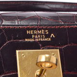 HERMES エルメス ケリー 32 外縫い 2WAYバッグ ルージュアッシュ ゴールド金具 □C刻印(1998年頃) レディース ポロサス ハンドバッグ ABランク 中古 銀蔵