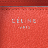 CELINE セリーヌ ラゲージ マイクロショッパー 赤 レディース カーフ ハンドバッグ Bランク 中古 銀蔵