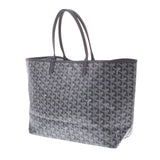 GOYARD ゴヤール サンルイ PM イニシャル グレー ユニセックス PVC/レザー トートバッグ ABランク 中古 銀蔵