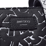 JIMMY CHOO ジミーチュウ エリックヘイズ ショッパートート 2WAY 黒×白 ユニセックス コーティングキャンバス カーフ ハンドバッグ 未使用 銀蔵