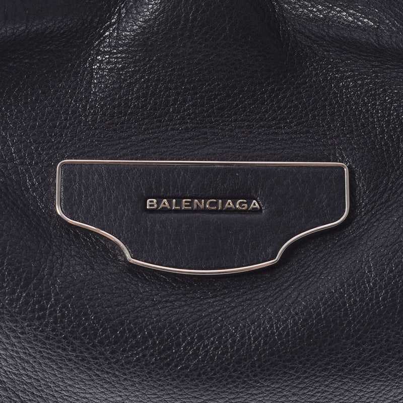 BALENCIAGA Balenciaga Paper Flat Basket Shoulder Black 391513 Ladies Calf 2WAY Bag A Rank used Ginzo