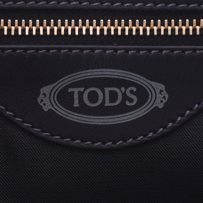 TOD’S トッズ 黒 レディース カーフ ショルダーバッグ Aランク 中古 銀蔵