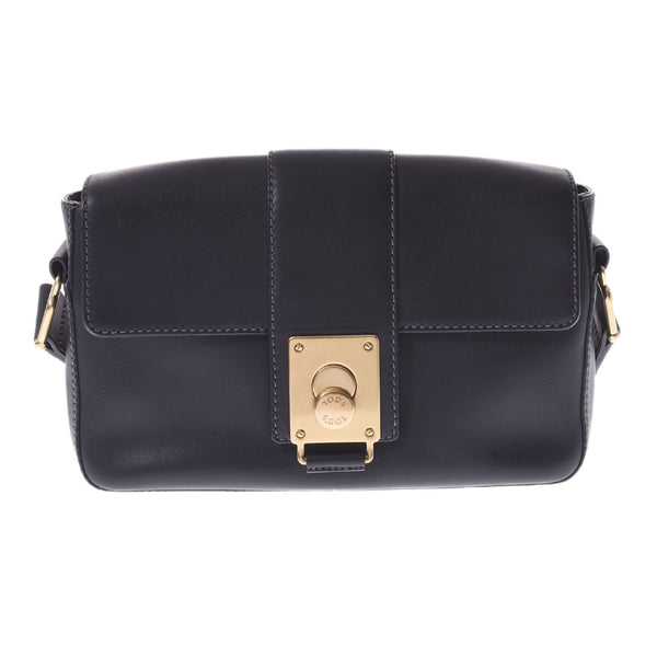 TOD'S Tods Black Ladies Calf Shoulder Bag A Rank used Ginzo