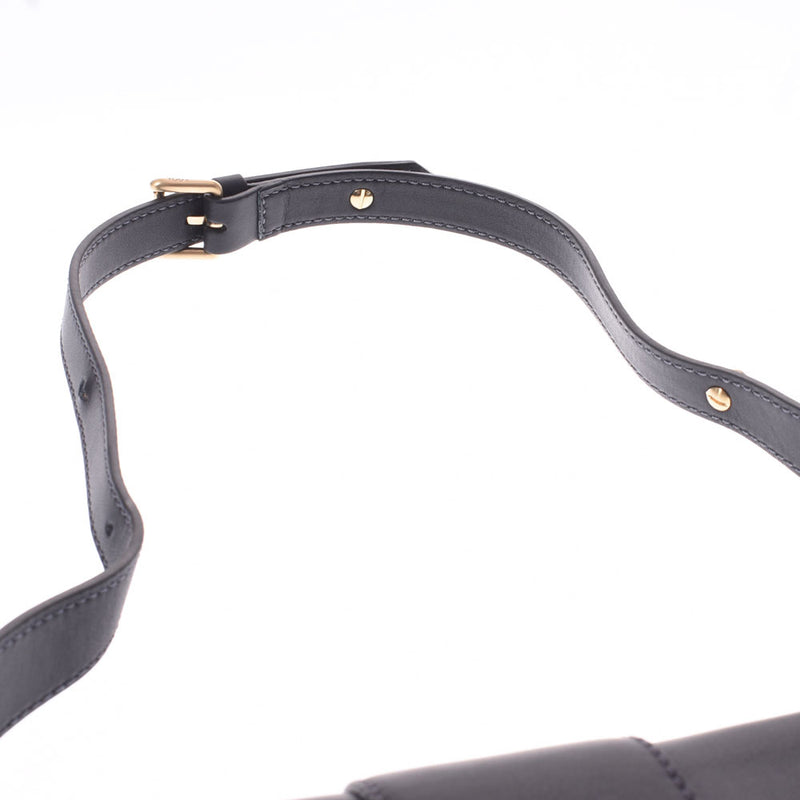 TOD’S トッズ 黒 レディース カーフ ショルダーバッグ Aランク 中古 銀蔵