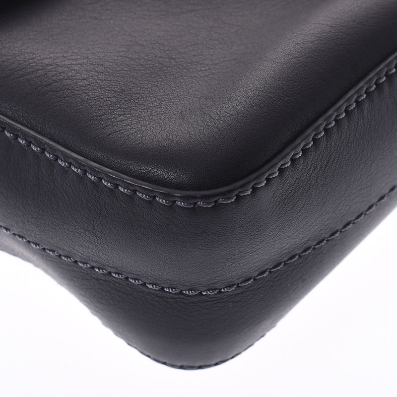 TOD’S トッズ 黒 レディース カーフ ショルダーバッグ Aランク 中古 銀蔵