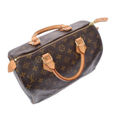 LOUIS VUITTON ルイヴィトン モノグラム スピーディ30 新型 ブラウン M41108 ユニセックス モノグラムキャンバス ハンドバッグ Bランク 中古 銀蔵