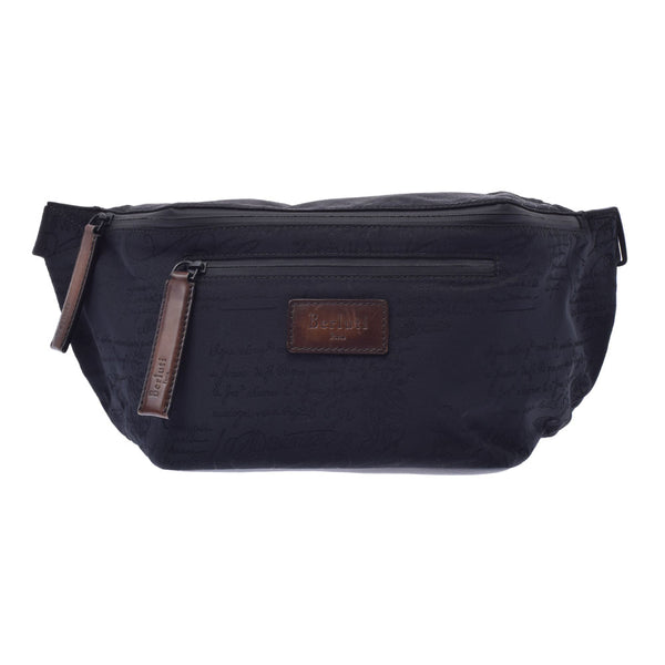 ベルルッティカリグラフィ 黒 メンズ キャンバス ボディバッグ BERLUTI