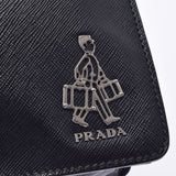 PRADA Prada Black Unisex Safiano Leather Clutch Bag AB Rank used Ginzo