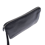 PRADA Prada Black Unisex Safiano Leather Clutch Bag AB Rank used Ginzo