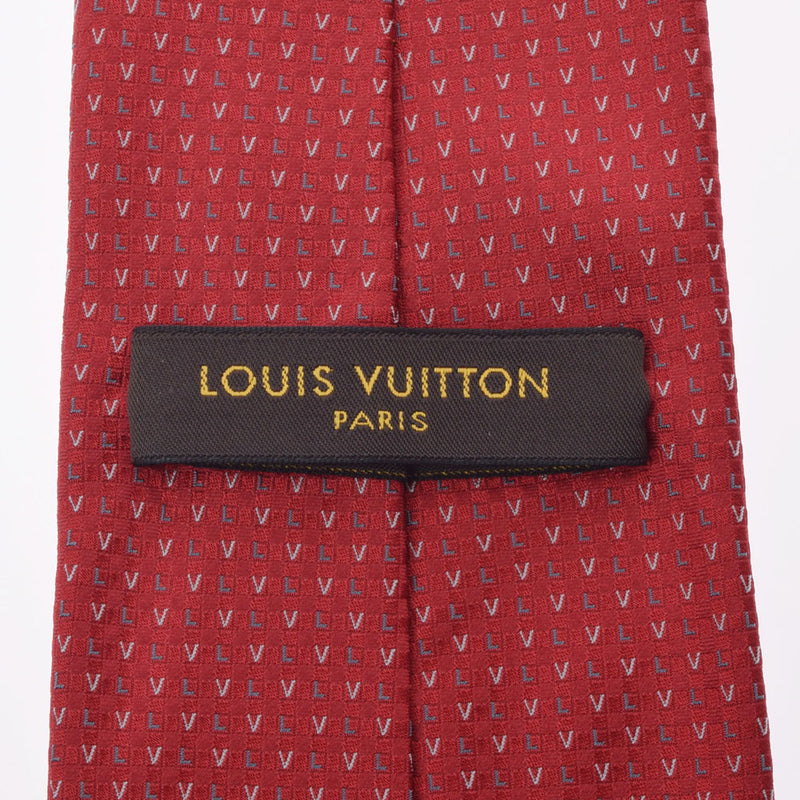 LOUIS VUITTON ルイヴィトン 赤 メンズ シルク100% ネクタイ Aランク 中古 銀蔵