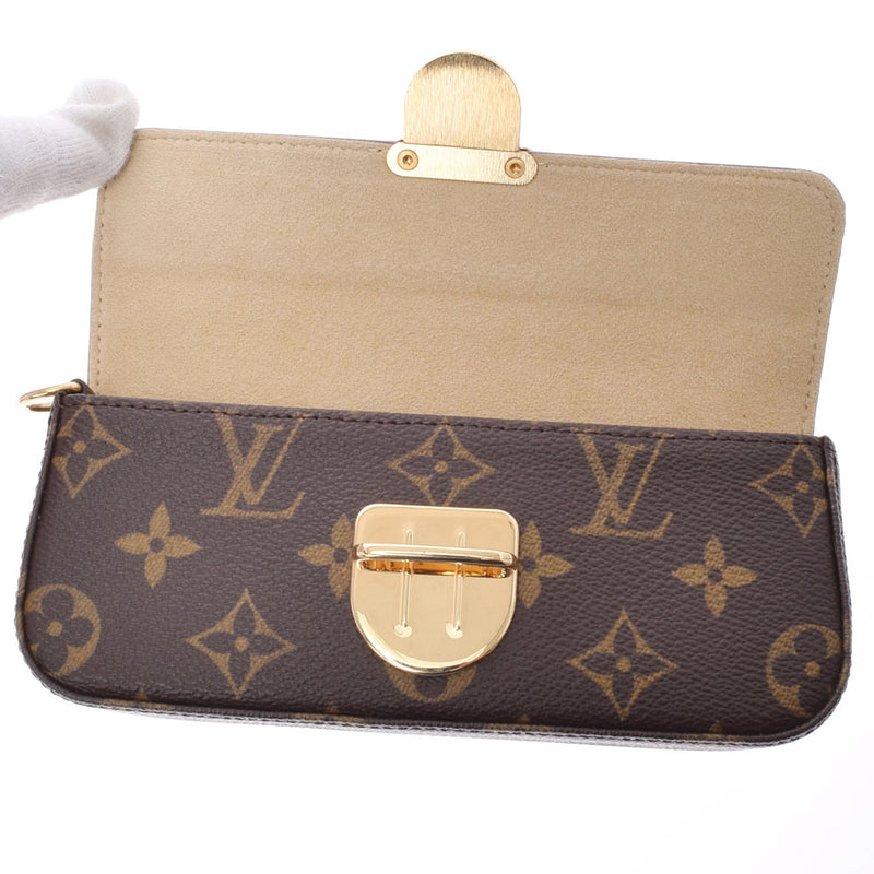 Louis Vuitton glasses case Pochette Lagoon 14145 Brown Unisex