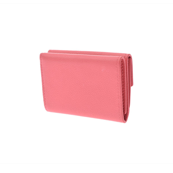 LOUIS VUITTON Louis Vuitton Portofoille Rock Mini Hot Pink M67858 Ladies Leather Trimal Wallet A Rank Used Ginzo