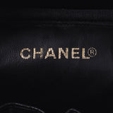 CHANEL Chanel vertical Vanity Black Gold Bracket Ladies Caviar Skin Handbag AB Rank used Ginzo