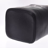 CHANEL Chanel vertical Vanity Black Gold Bracket Ladies Caviar Skin Handbag AB Rank used Ginzo