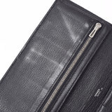 HERMES Hermes Bears Full Black Silver Bracket □ N engraved (around 2010) Unisex lizard long wallet B rank used Ginzo