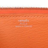 HERMES エルメス アザップロング  オレンジ シルバー金具 □P刻印(2012年頃) ユニセックス シェーブル 長財布 ABランク 中古 銀蔵