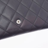 CHANEL Chanel Cambon Line Black Ladies Ram Skin/Enamel Wallet B Rank Used Ginzo